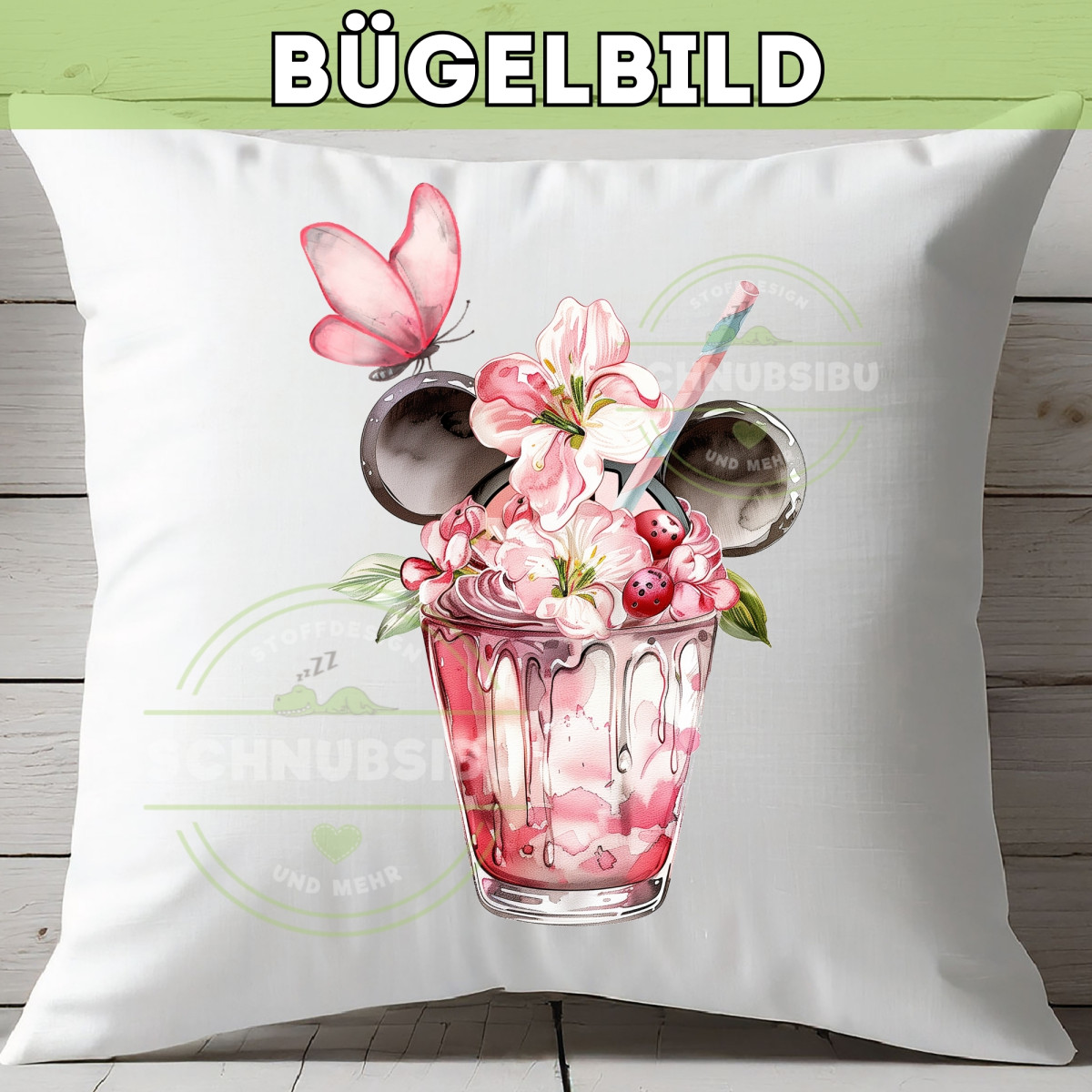 Bügelbild Milkshake